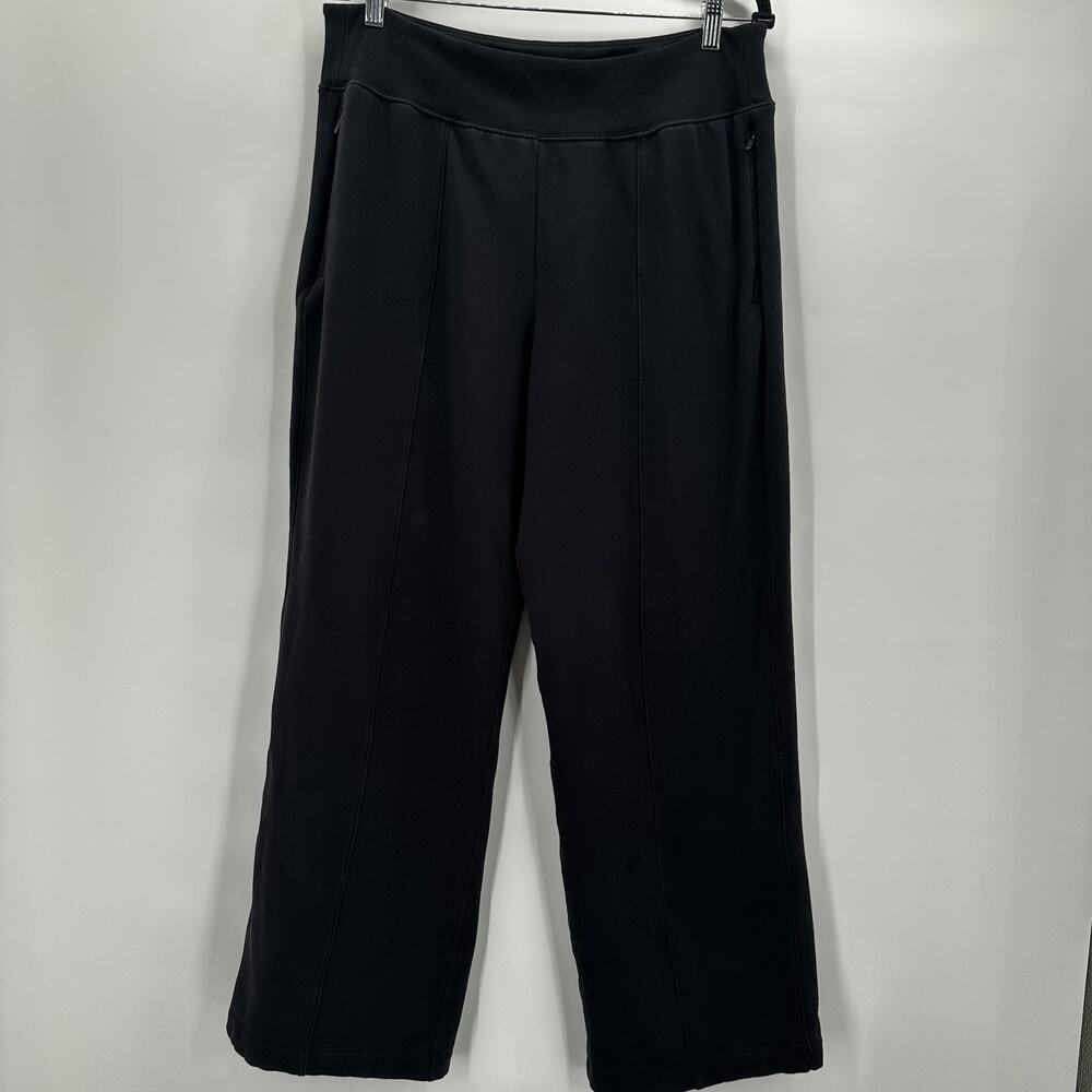 Athleta‎ Pants Womens Large Black Retro Plush Straight Pull On Casual Retroplush